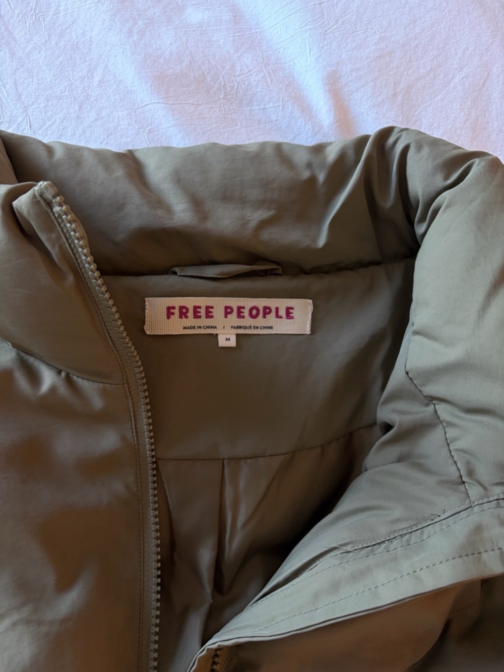 Free People Olive Green Puffer Vest - Picture 2 of 2